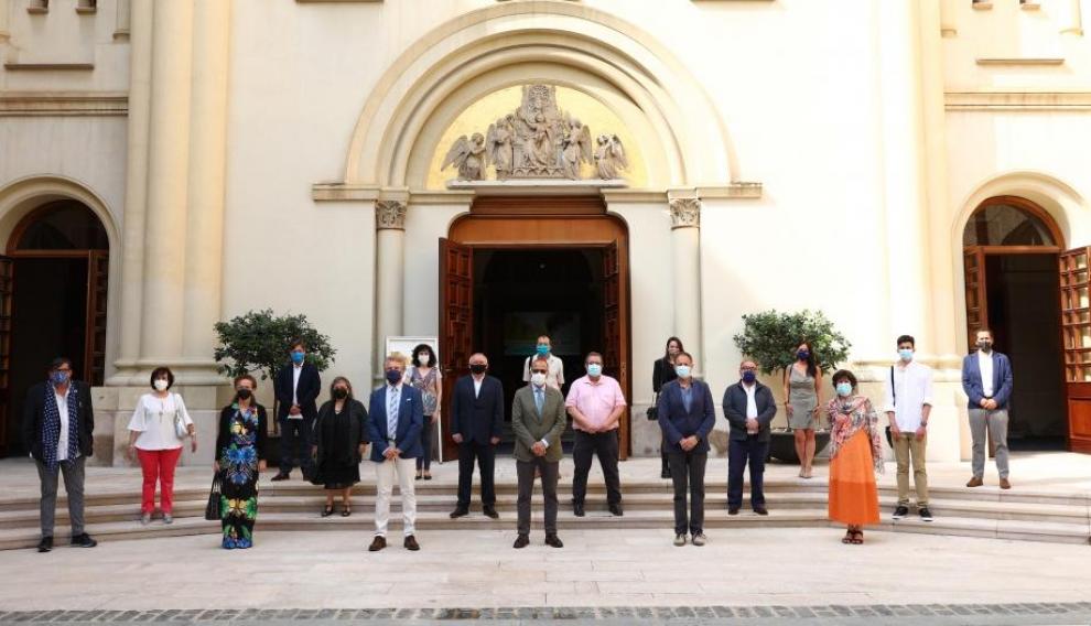 Asistentes al acto celebrado en la Sala de la Corona del Edificio Pignatelli