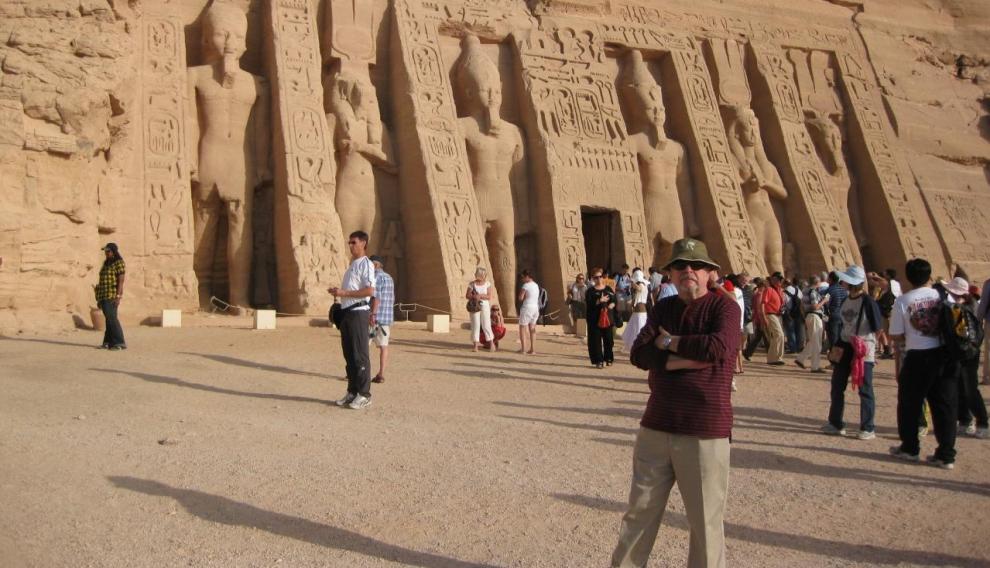 Miguel Ángel Yusta, de veraneo en Egipto.