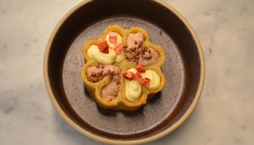 La flor del desierto terminada y lista para su degustación