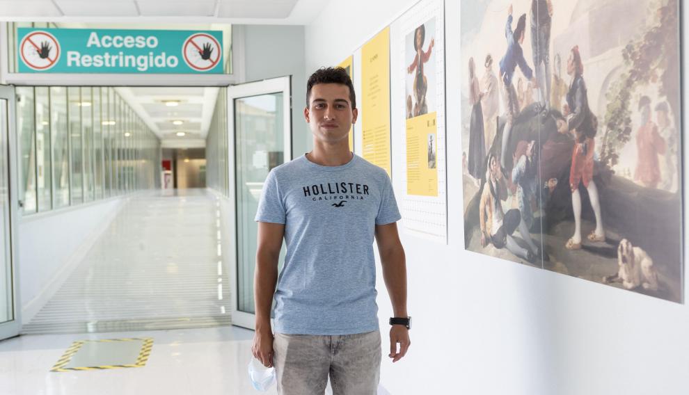 Guillermo Embid en el Hospital Miguel Servet en Zaragoza.
