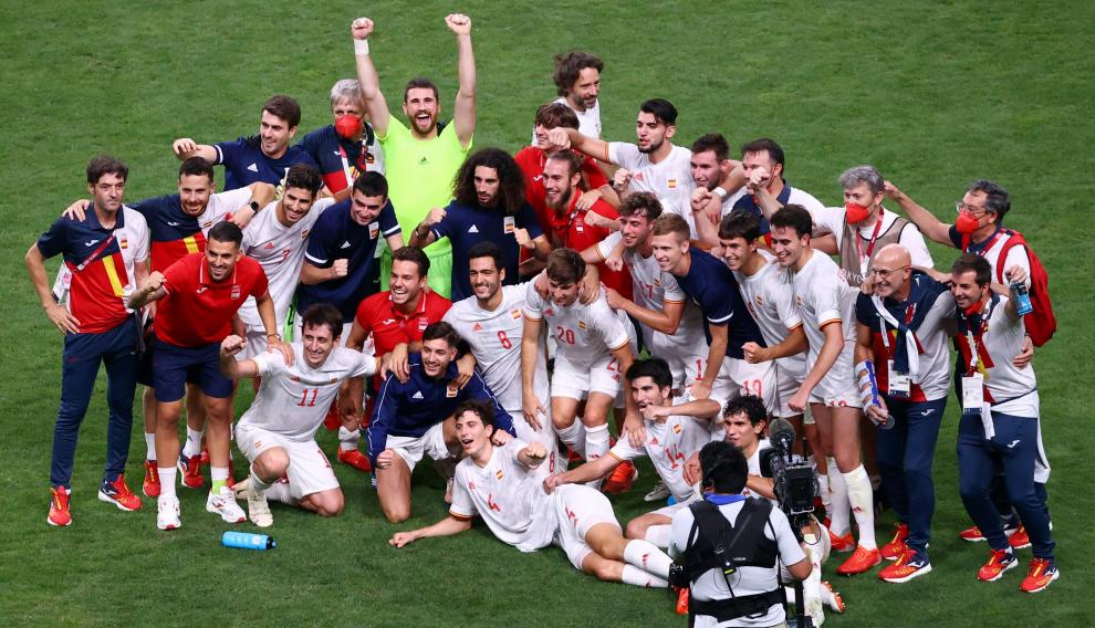 Foto partido de semifinales de los Juegos Olímpicos Tokio 2020: Japón-España