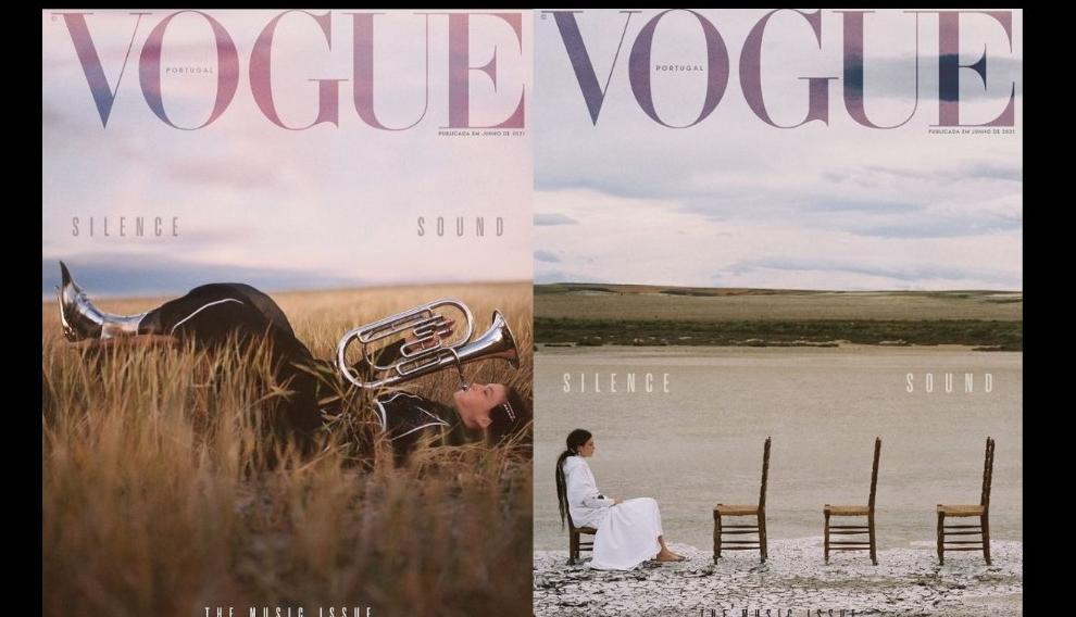 Las dos portadas de Vogue para su edición portuguesa.