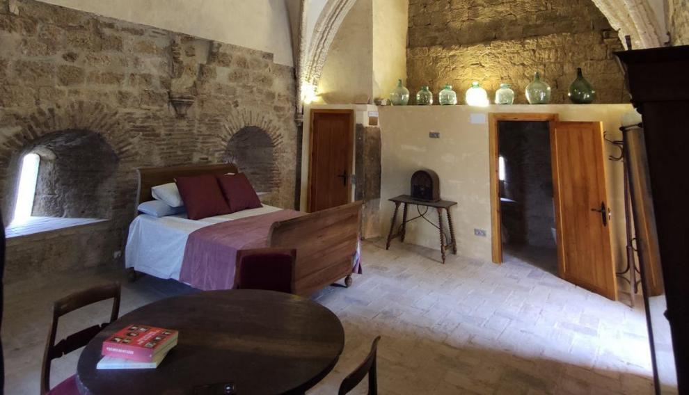 Una de las habitaciones del castillo de Bulbuente