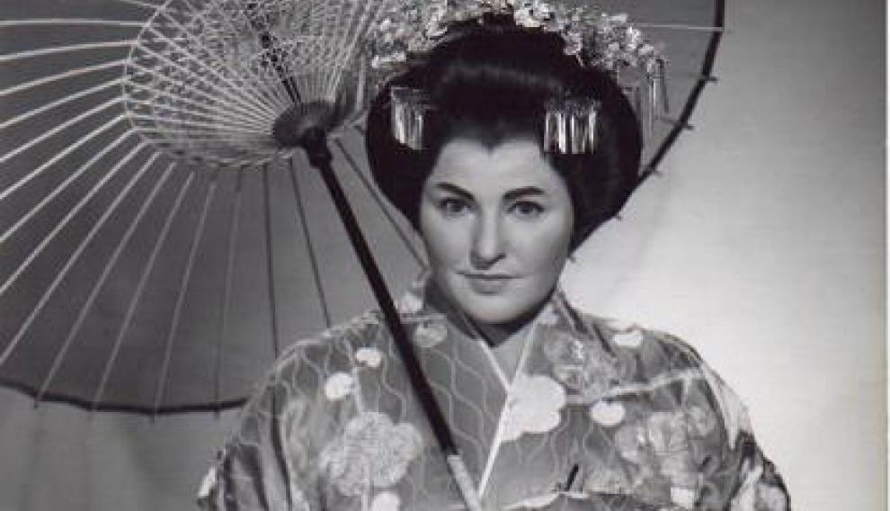 Pilar Lorengar, que fue recordada por 'Imprescindibles' en La 2, en 'Madame Butterfly'.