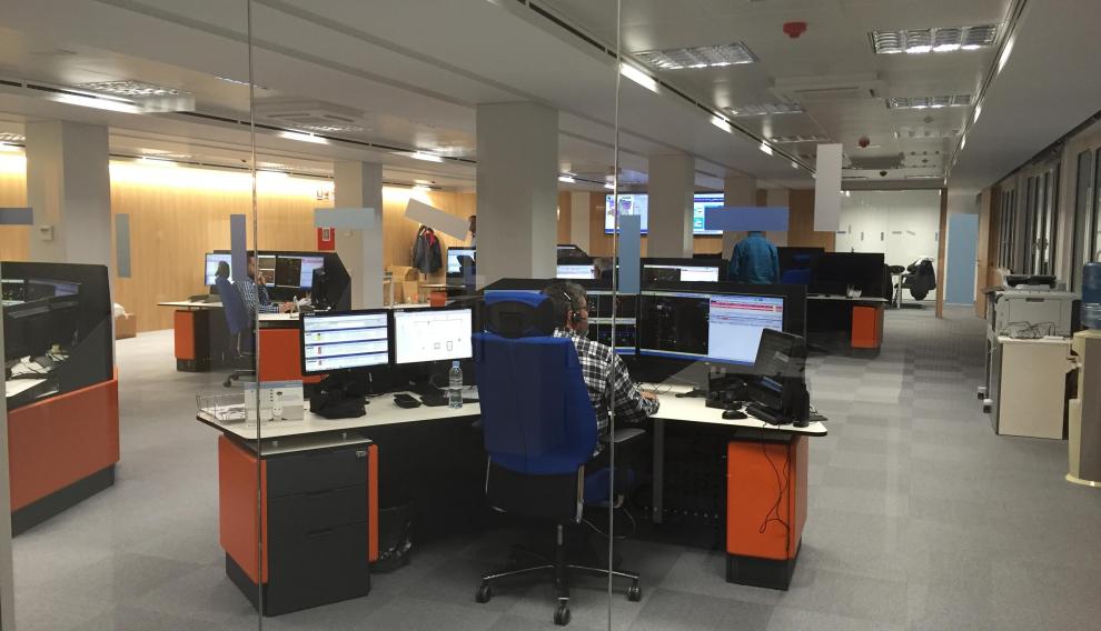 Centro de control de Endesa en Zaragoza.