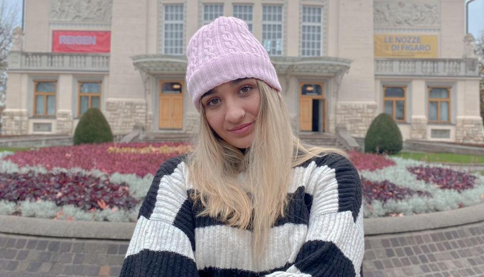 La joven Izarbe Marqués en Klagenfurt, ciudad al sur de Austria, donde estudia el grado en Magisterio en Educación Primaria.