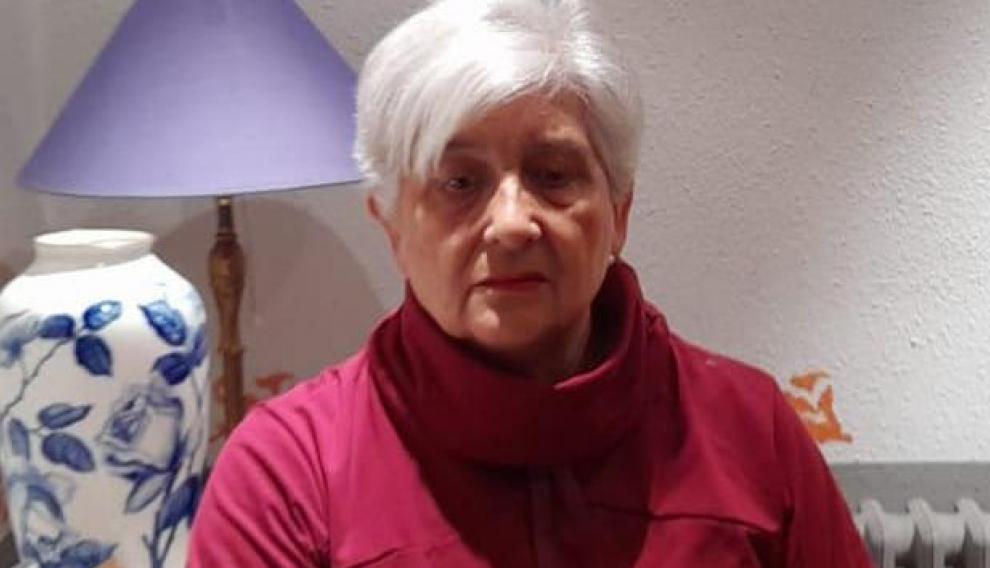 Carmen Ledesma, este miércoles en su casa de Zaragoza.