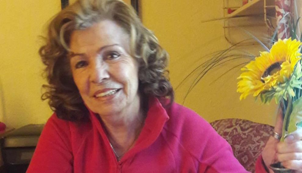 Amelia Agulló, de 86 años, en su domicilio de Zaragoza.