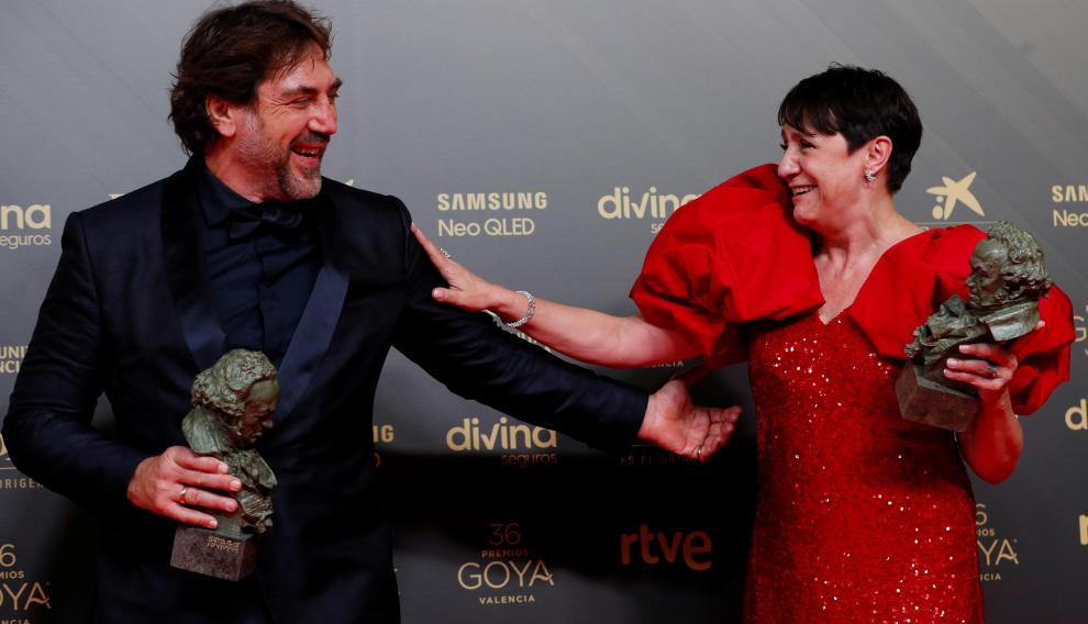 Javier Bardem y Blanca Portillo, ganadores a mejor actor y actriz en los Premios Goya 2022.