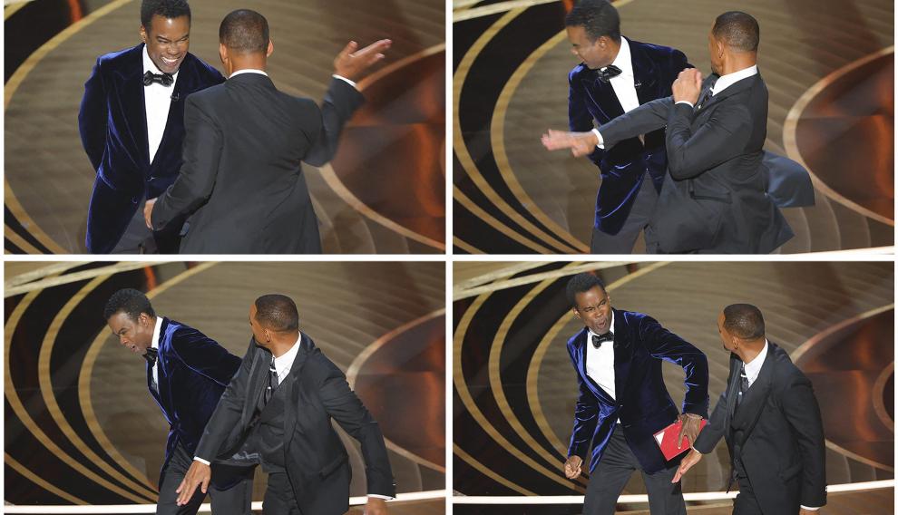 Secuencia del momento en el que Will Smith abofetea a Chris Rock.