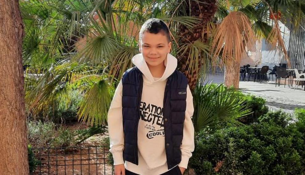 El joven ucraniano Maksym, de 12 años, empezará el próximo lunes en el colegio de La Almunia de Doña Godina.
