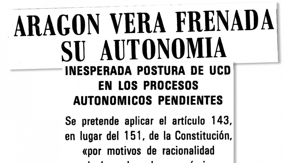 Todos pensaban que Aragón accedería a la autonomía por la vía rápida (art.151), pero no fue así.