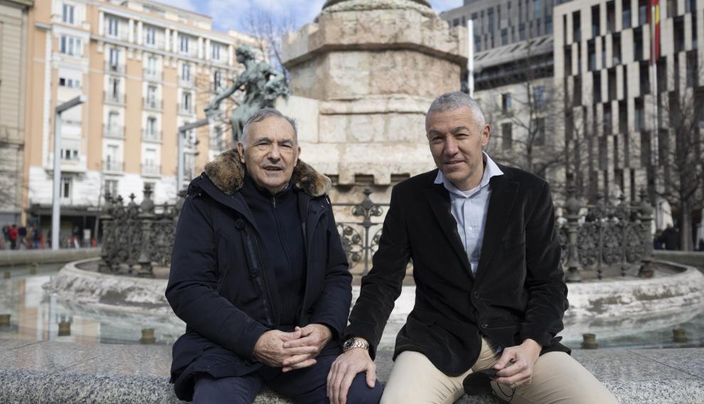 José Luis Violeta, junto a Xavi Aguado, en una imagen tomada el pasado mes de marzo.