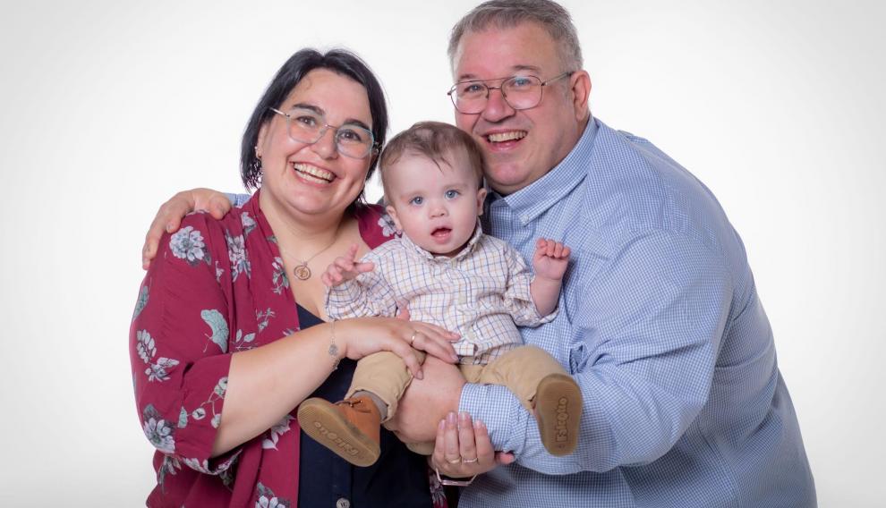Eva Maura, su marido Esteban, y su hijo Dídac, en una imagen de archivo.