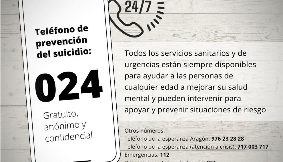 Teléfono y otras herramientas para prevenir el suicidio.