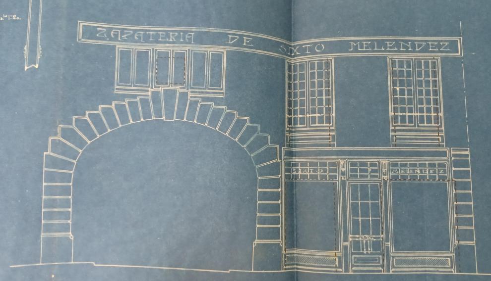 Los planos de Teodoro Ríos para una hipotética reforma del arco en 1918.