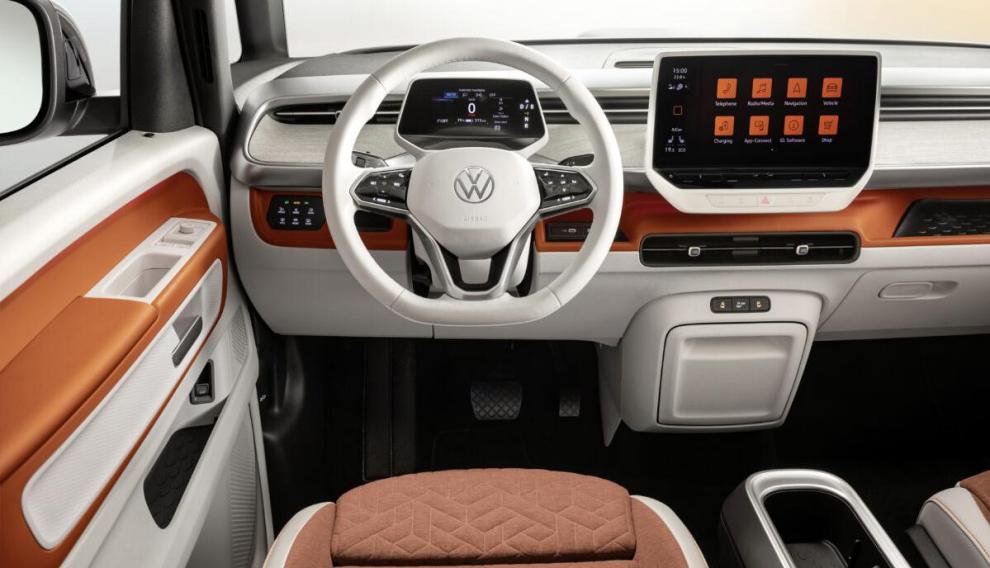 Diseño limpio y moderno para un interior luminoso del Volkswagen ID.Buzz