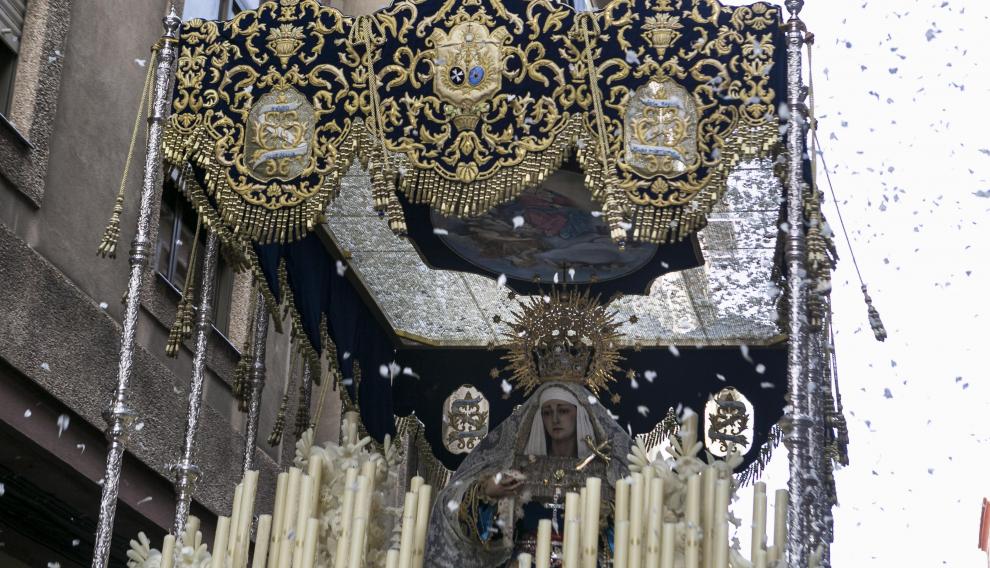 La Virgen del Dulce Nombre, em su procesión del Domingo de Ramos.