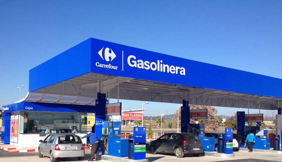 Imagen de archivo de una gasolinera Carrefour.