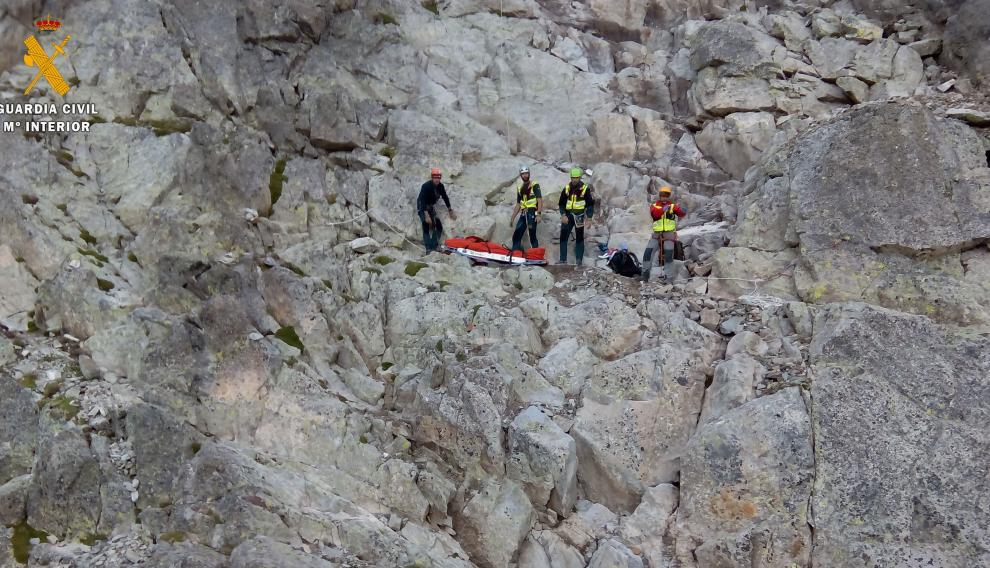 Recate de la montañera madrileña accidentada.
