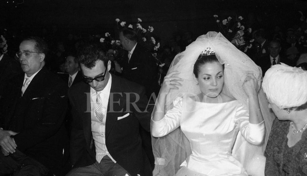 El 23 de febrero de 1961 la actriz Carmen Sevilla contraía matrimonio con el compositor Augusto Algueró en la basílica del Pilar de Zaragoza