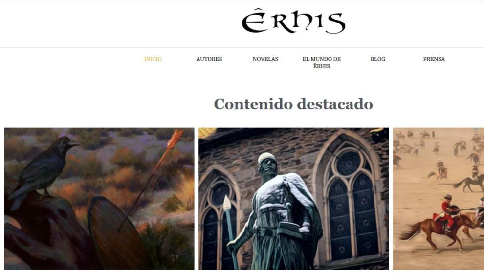 Portal de acceso a la página web del universo Êrhis creada por los escritores