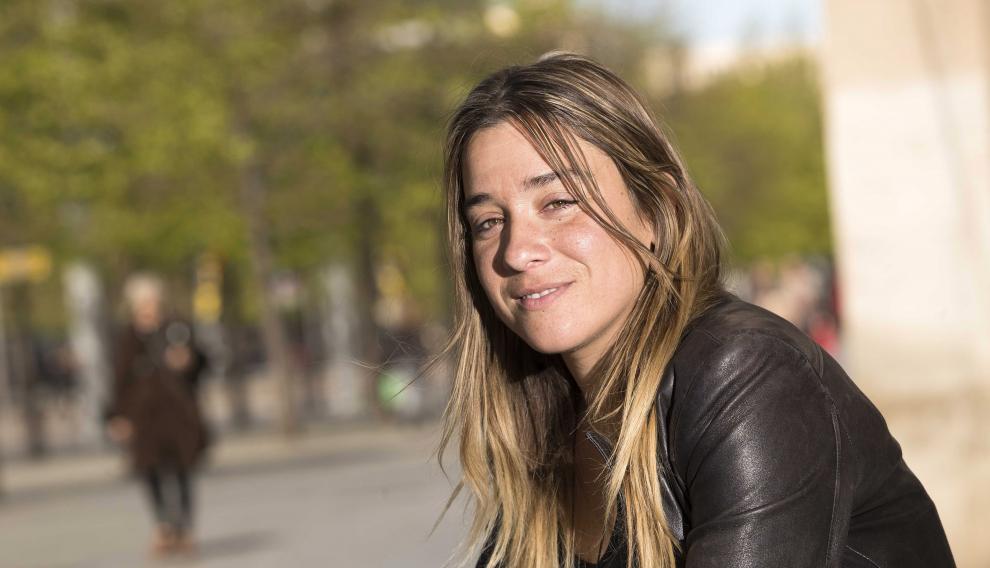 La cantante Viki Lafuente, este jueves en Zaragoza.
