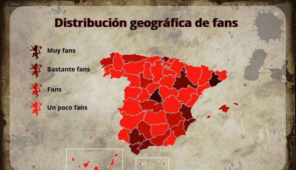 Los más frikis de 'Juego de Tronos', por provincias.