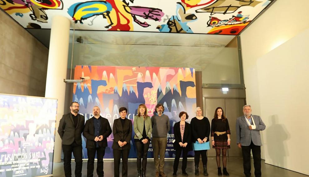 Representantes de la Diputación de Huesca y de empresas en la presentación de Pirineos Sur
