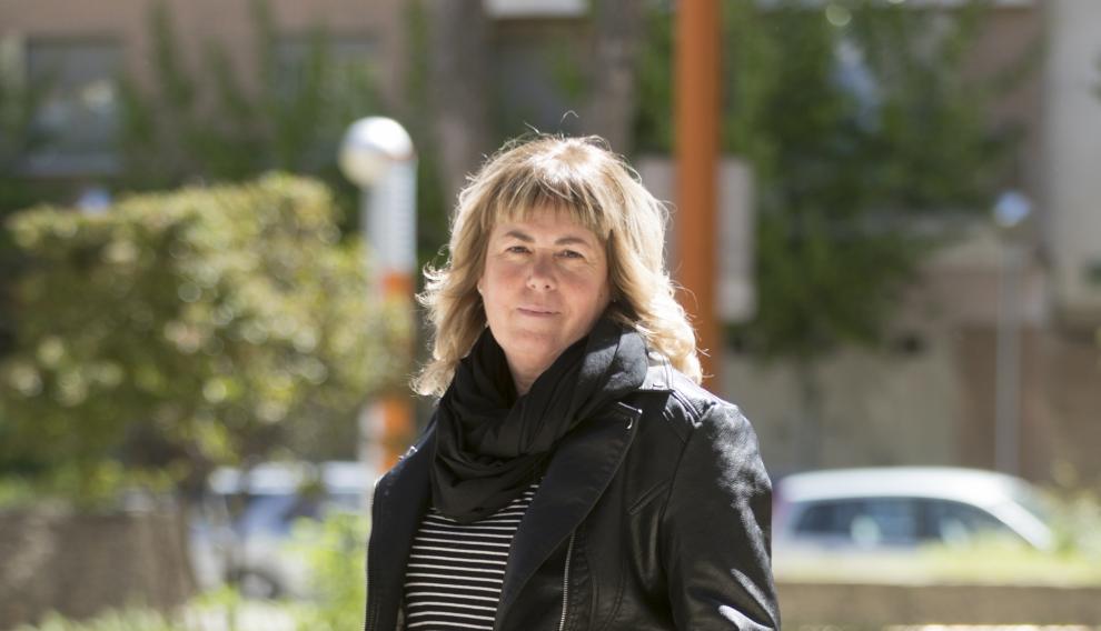 Candidata al Ayuntamiento de Huesca por IU, Pilar Callén.