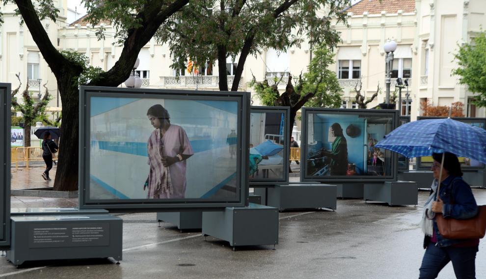 La exposición puede verse en la plaza de Navarra hasta el 12 de junio.
