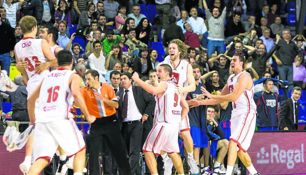 24 de octubre de 2010. Único triunfo en el Palau. El Tecnyconta se impone a domicilio al Barcelona con una canasta de Van Rossom sobre la bocina (70-71).