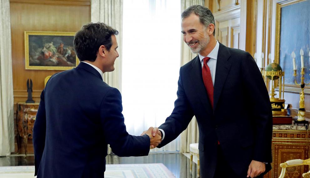 Felipe VI y Albert Rivera.