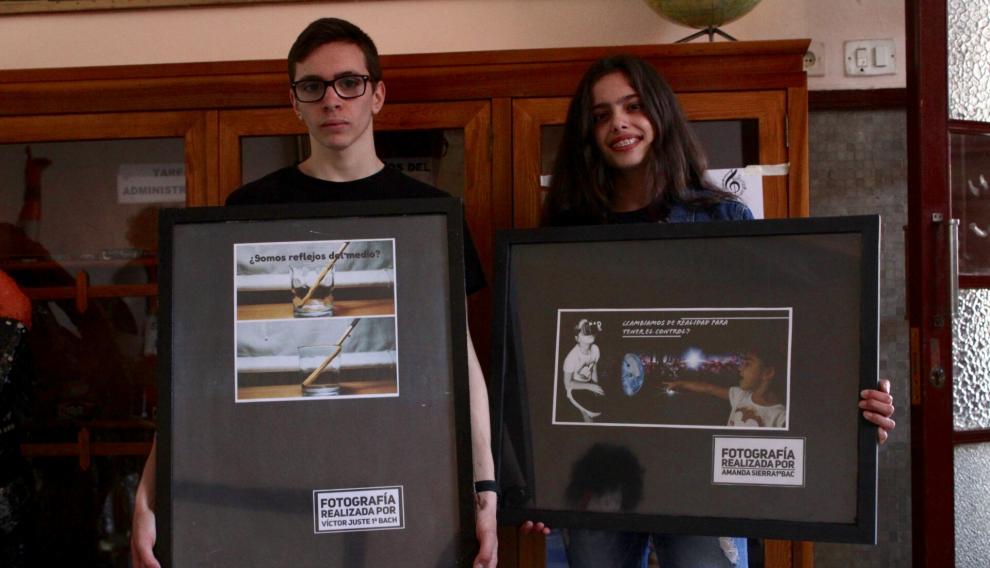 Víctor Juste y Amanda Sierra, primer y segundo premio de la categoría B