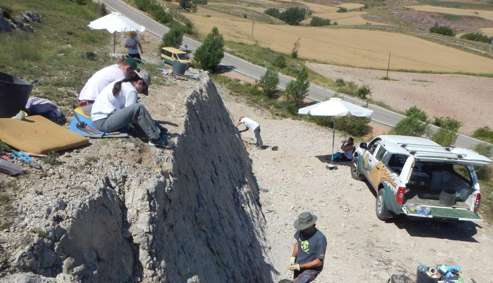 Trabajos de conservación en el yacimiento Ababuj, previos a la intervención museográfica inaugurada en 2018