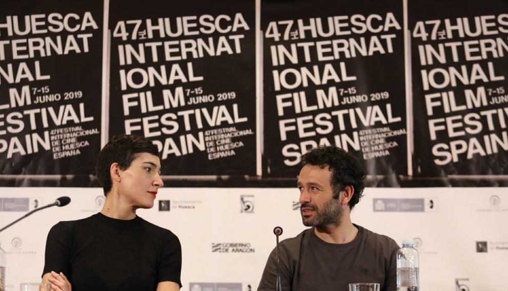 Sorogoyen y Peña en la rueda de prensa en la Diputación.