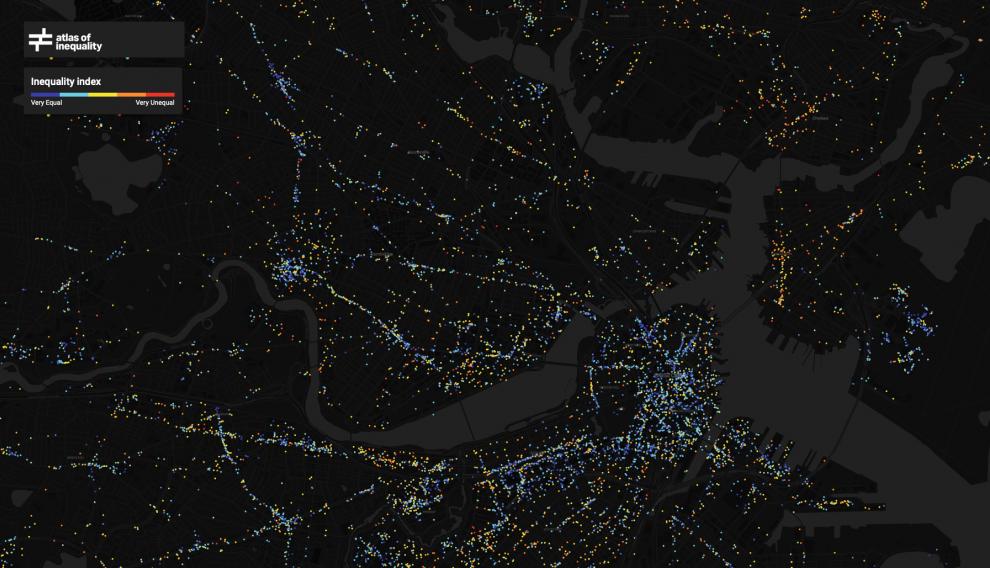 El Atlas de la Desigualdad ha estudiado el área metropolitana de Boston, con 4,5 millones de habitantes y una gran segregación
