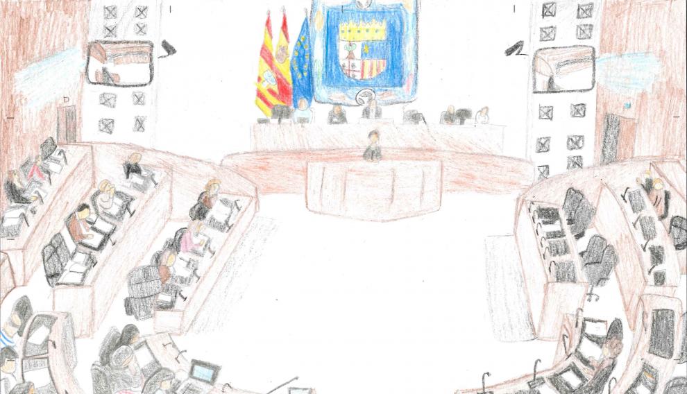 Dibujo de Andrea Sanz, premio Espacio parlamentario