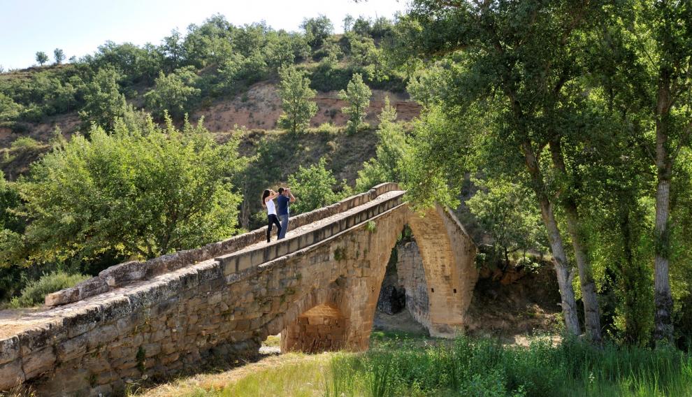 Puente de la Albarda, en el Parque Cultural del Río Vero.