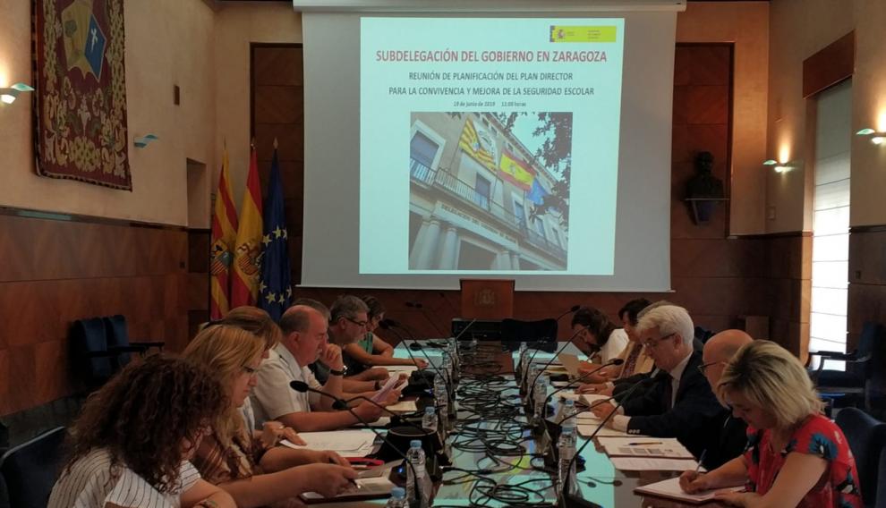 Reunión para evaluar el Plan Director para la Convivencia y Mejora de la Seguridad en los centros educativos, correspondiente a este curso
