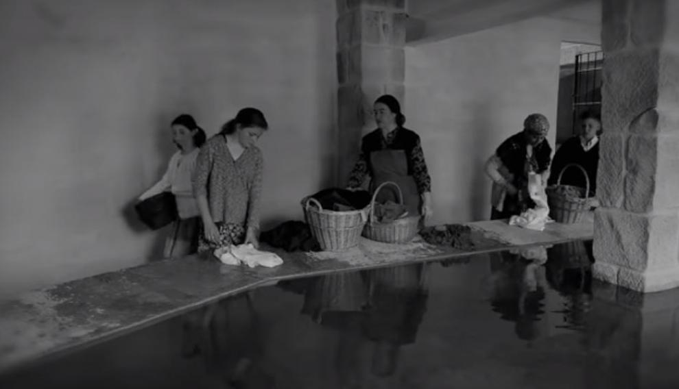 Imagen rodada por los alumnos de primaria, en el antiguo lavadero de Valderrobres
