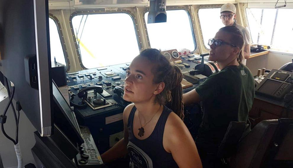 La comandante de la embarcación, Carola Rackete