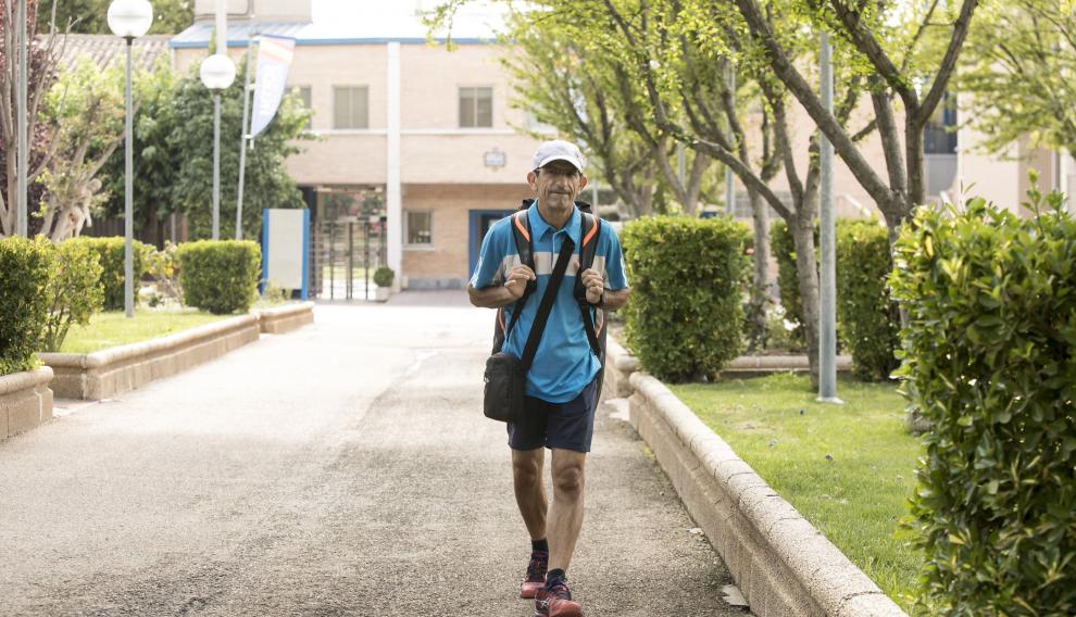 Carlos García, profesor jubilado, en Helios.