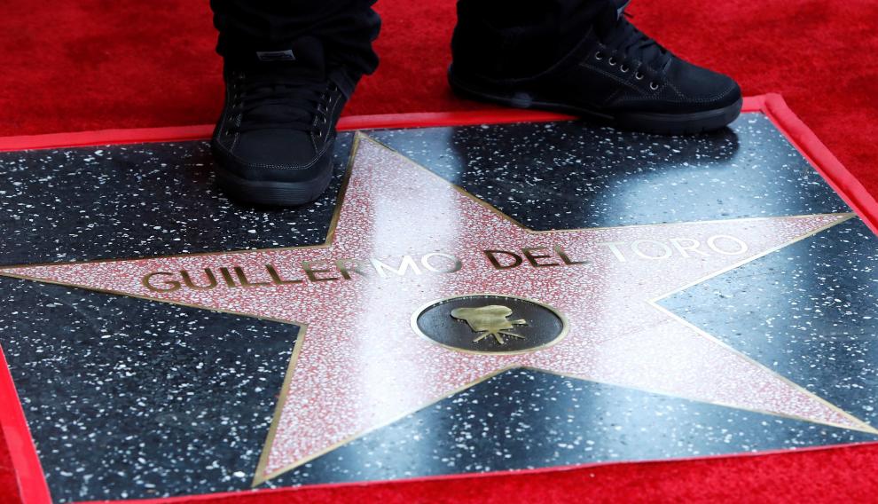 La estrella de Guillermo del Toro en el Paseo de la Fama de Hollywood.