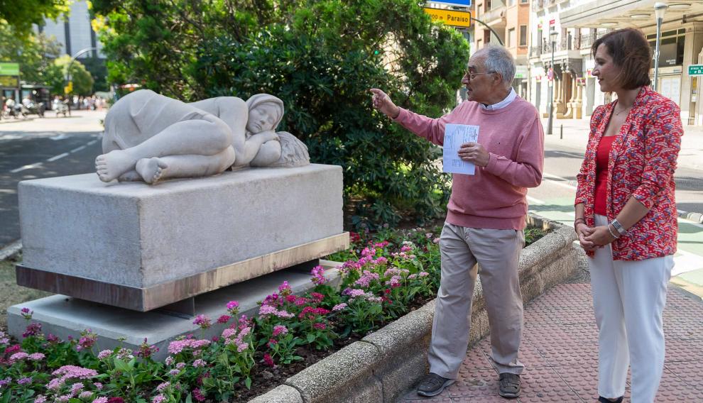 La vicealcaldesa y consejera de Cultura, Sara Fernández, acompañada de Francisco Escudero, Jefe de la Unidad de Patrimonio Cultural.