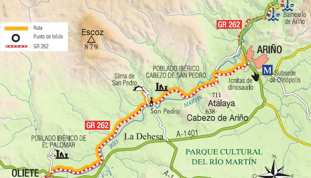 Mapa del trazado de la ruta