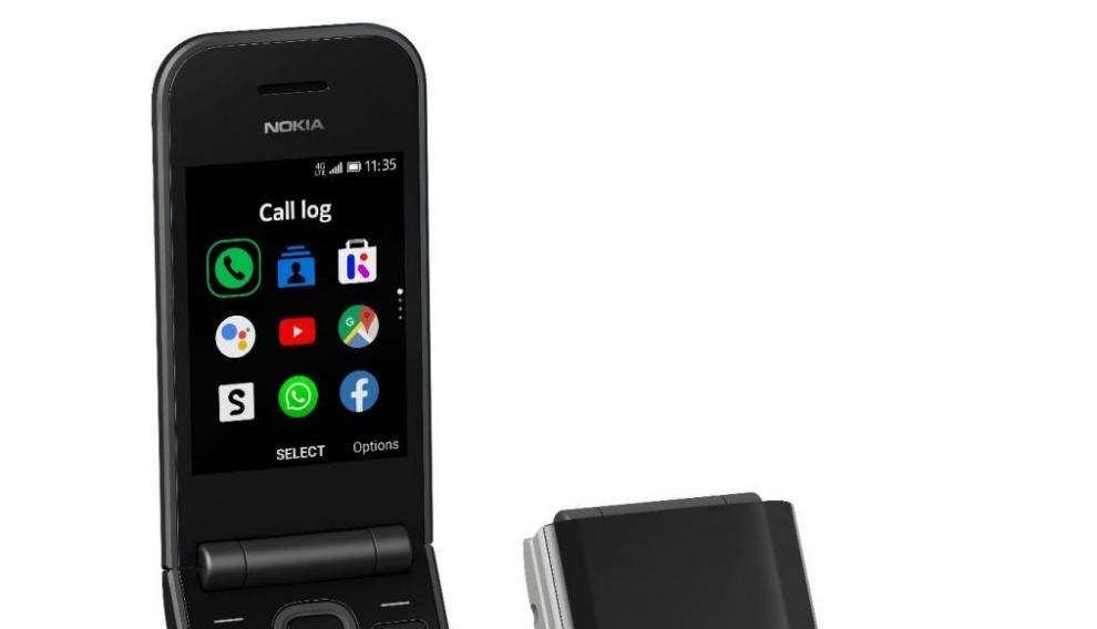 El Nokia 2720 Flip incluye redes sociales, Google Maps y una batería de hasta 28 días de duración.