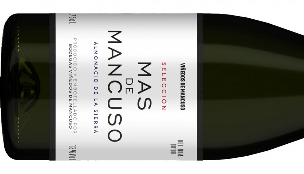 Botella del vino Mas de Mancuso.