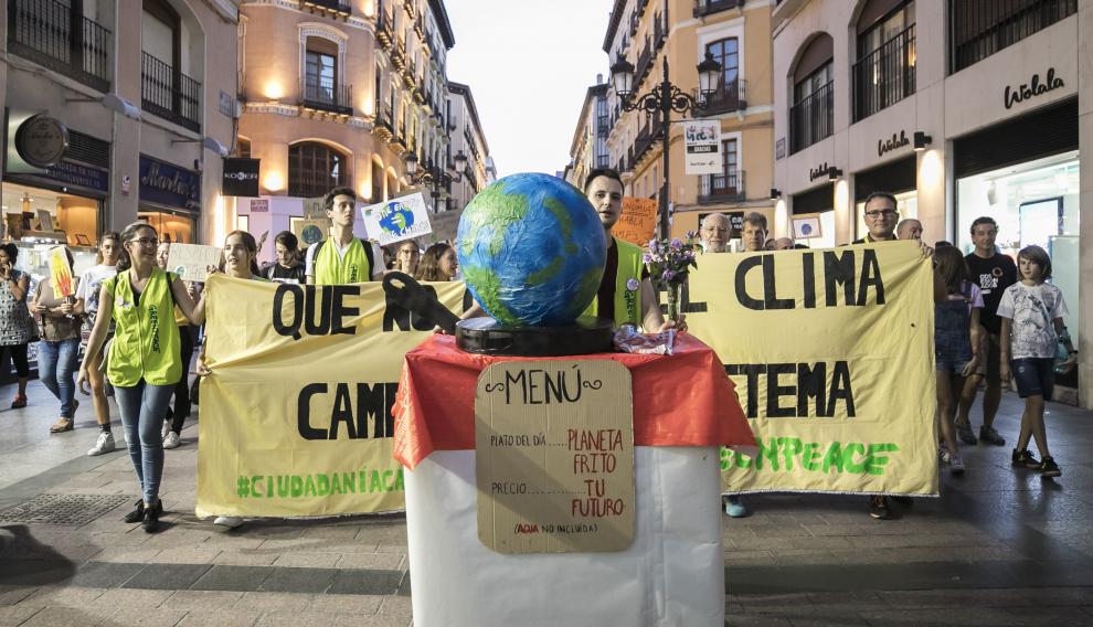 Manifestación por el clima en Zaragoza