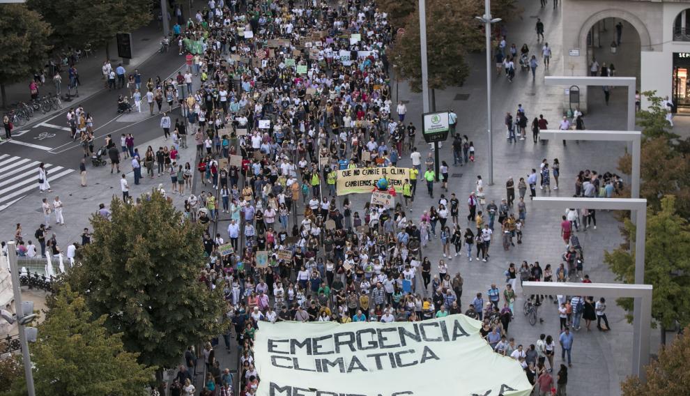 Manifestación por el clima en Zaragoza